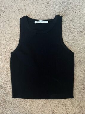 ZARA Black Cropped Tank